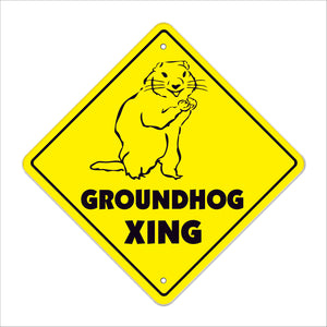 Groundhog Crossing Sign