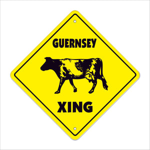 Guernsey Xing Crossing Sign
