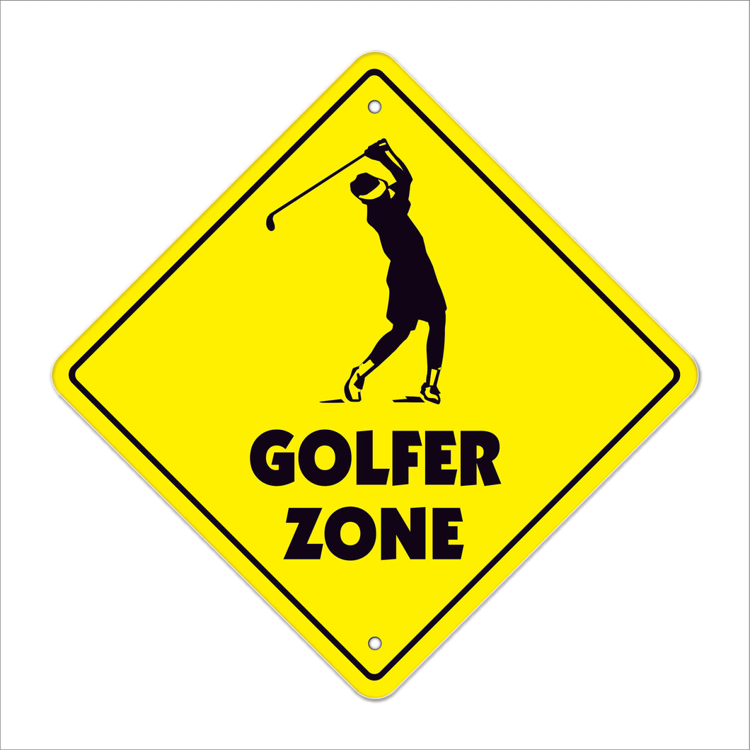 Golfer Crossing Sign
