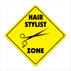 Hair Stylist Crossing Sign