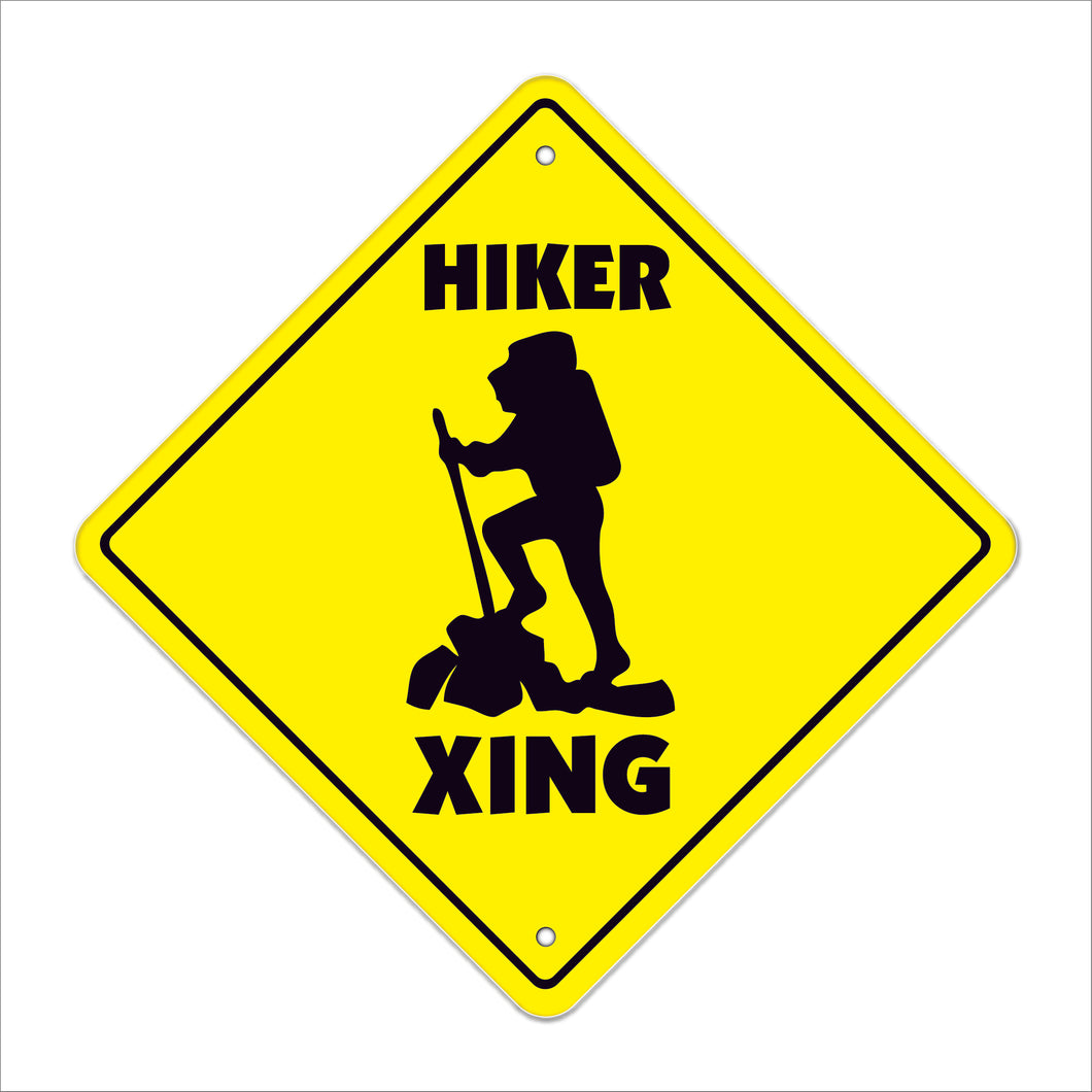 Hiker Crossing Sign