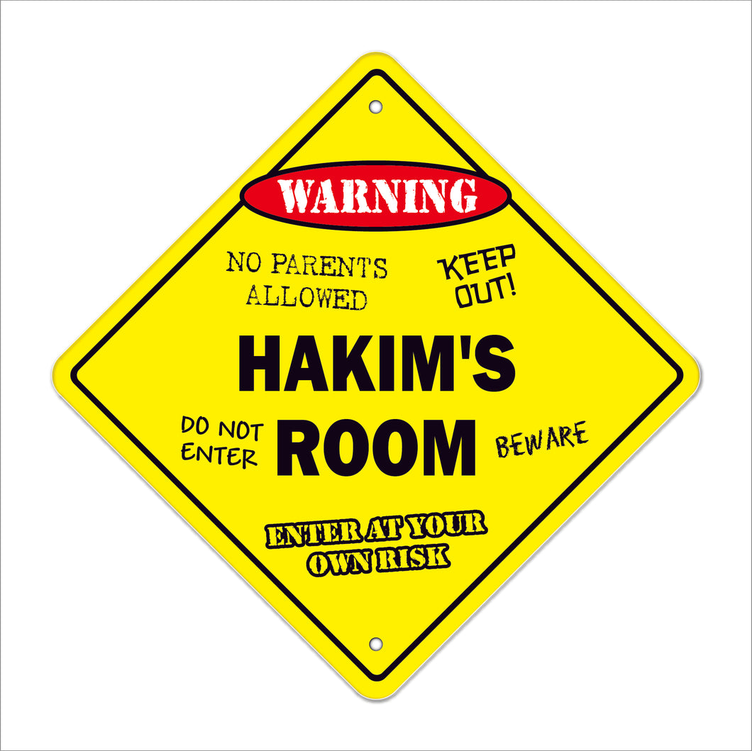 Hakim's Room Sign