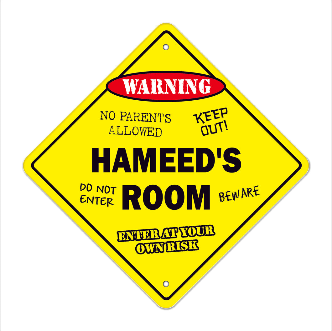 Hameed's Room Sign