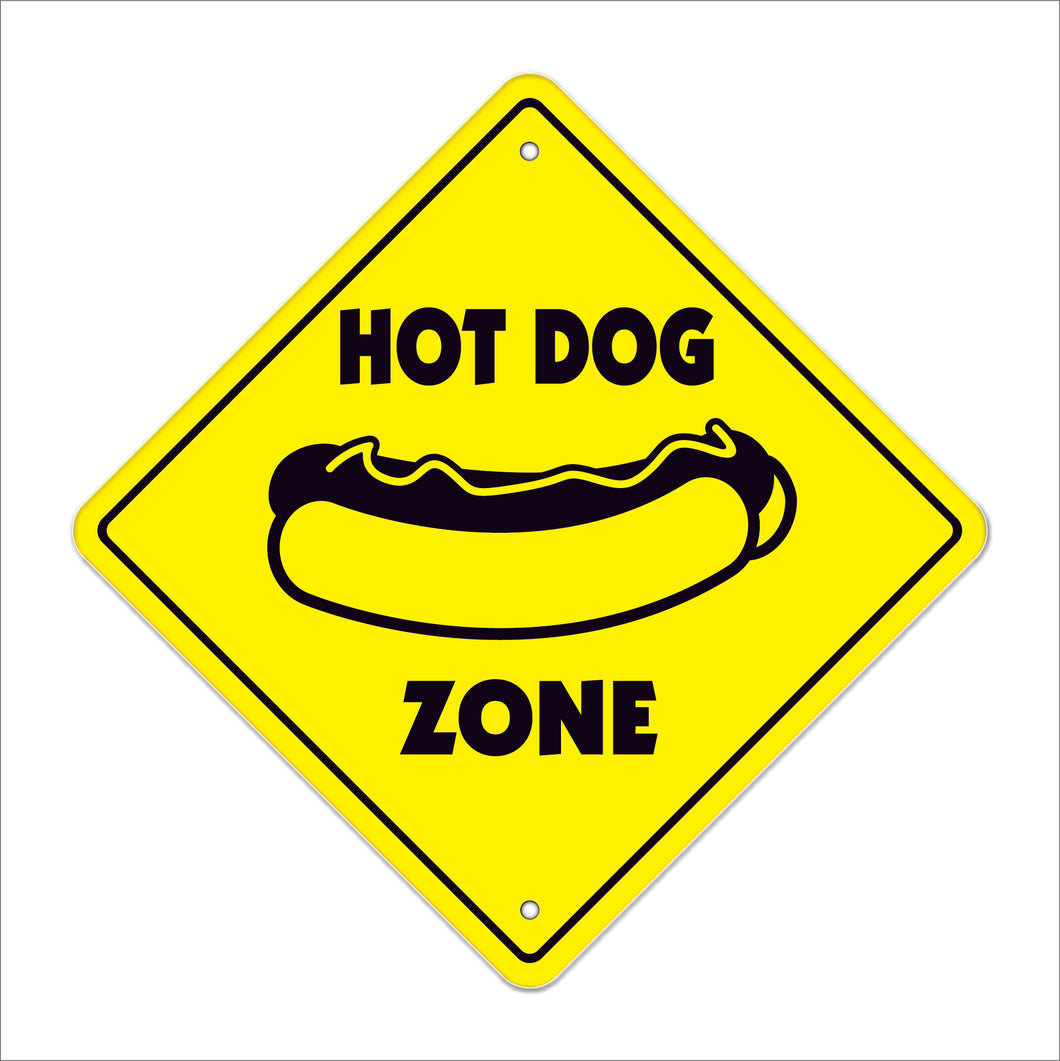 Hotdog Crossing Sign