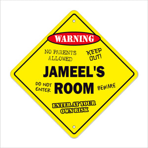 Jameel's Room Sign