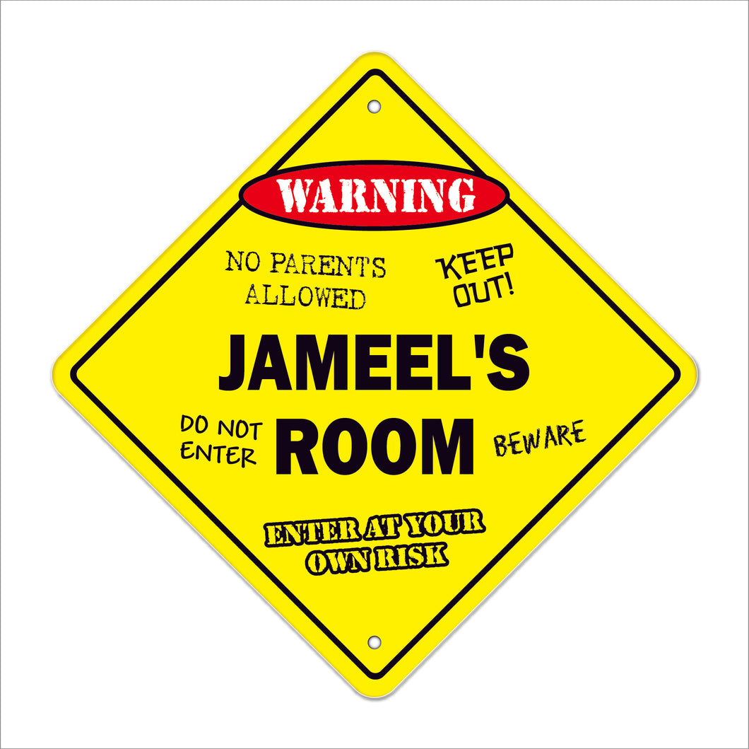 Jameel's Room Sign