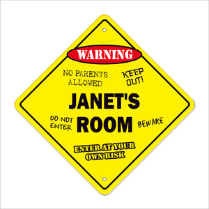 Janet's Room Sign