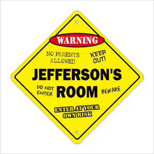 Jefferson's Room Sign