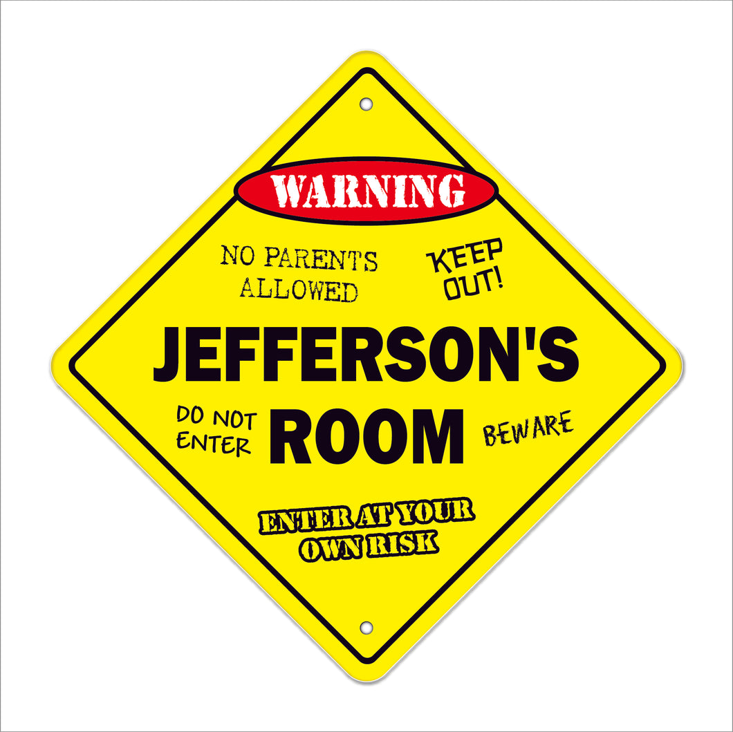 Jefferson's Room Sign