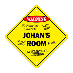 Johan's Room Sign