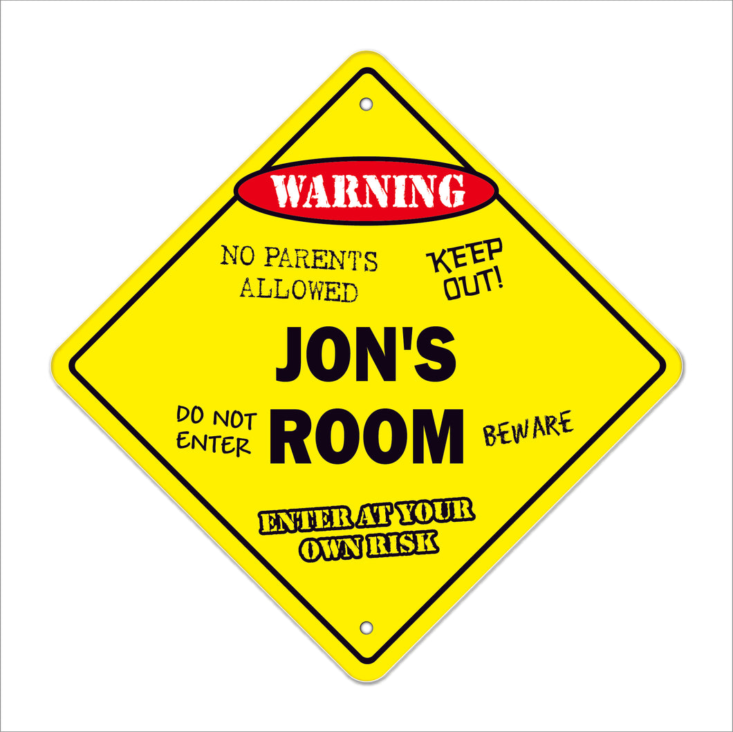 Jon's Room Sign