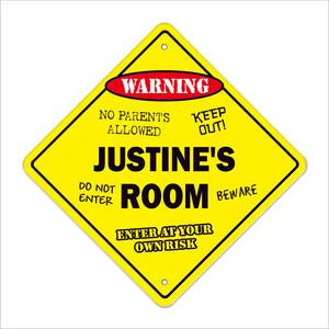 Justine's Room Sign