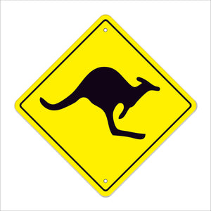 Kangaroo Crossing Crossing Sign