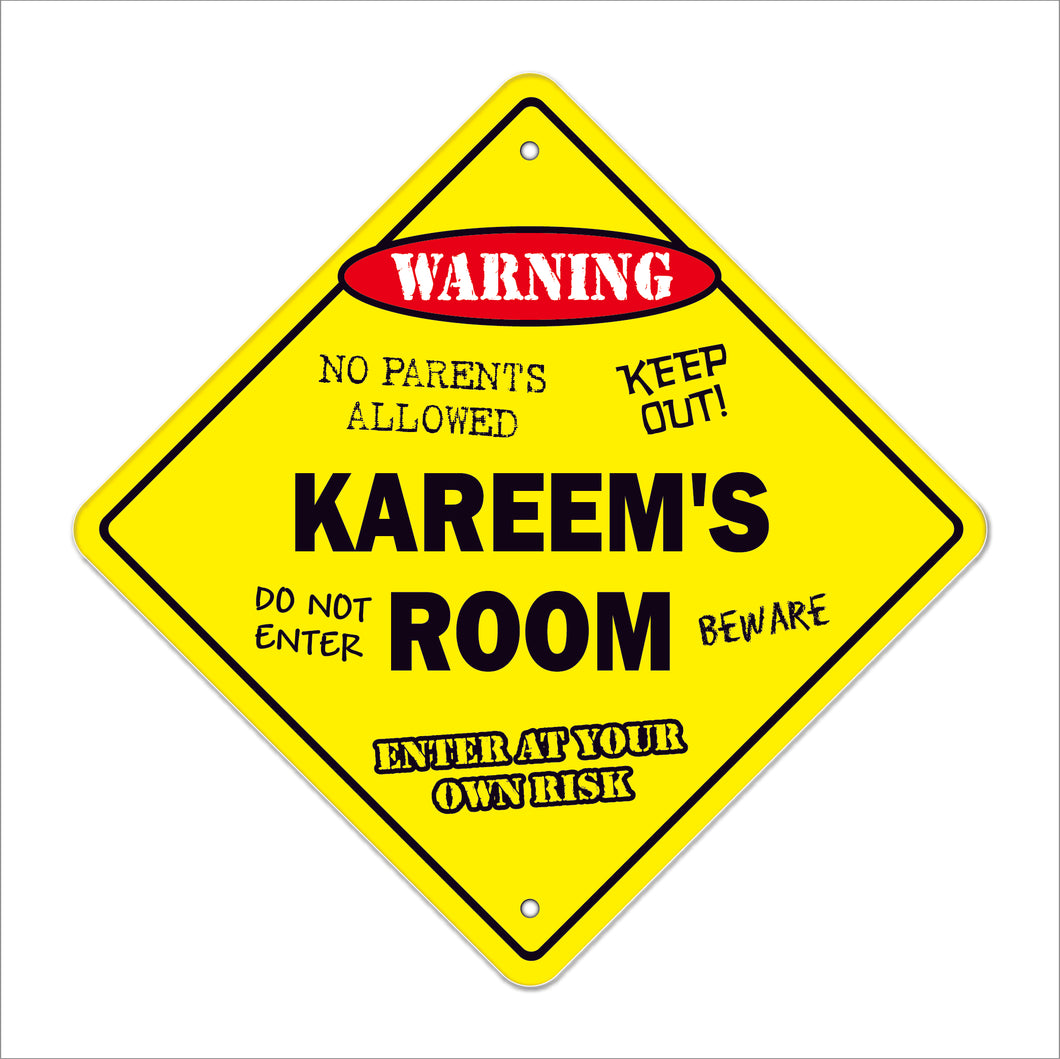 Kareem's Room Sign