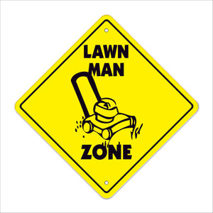 Lawn Man Crossing Sign