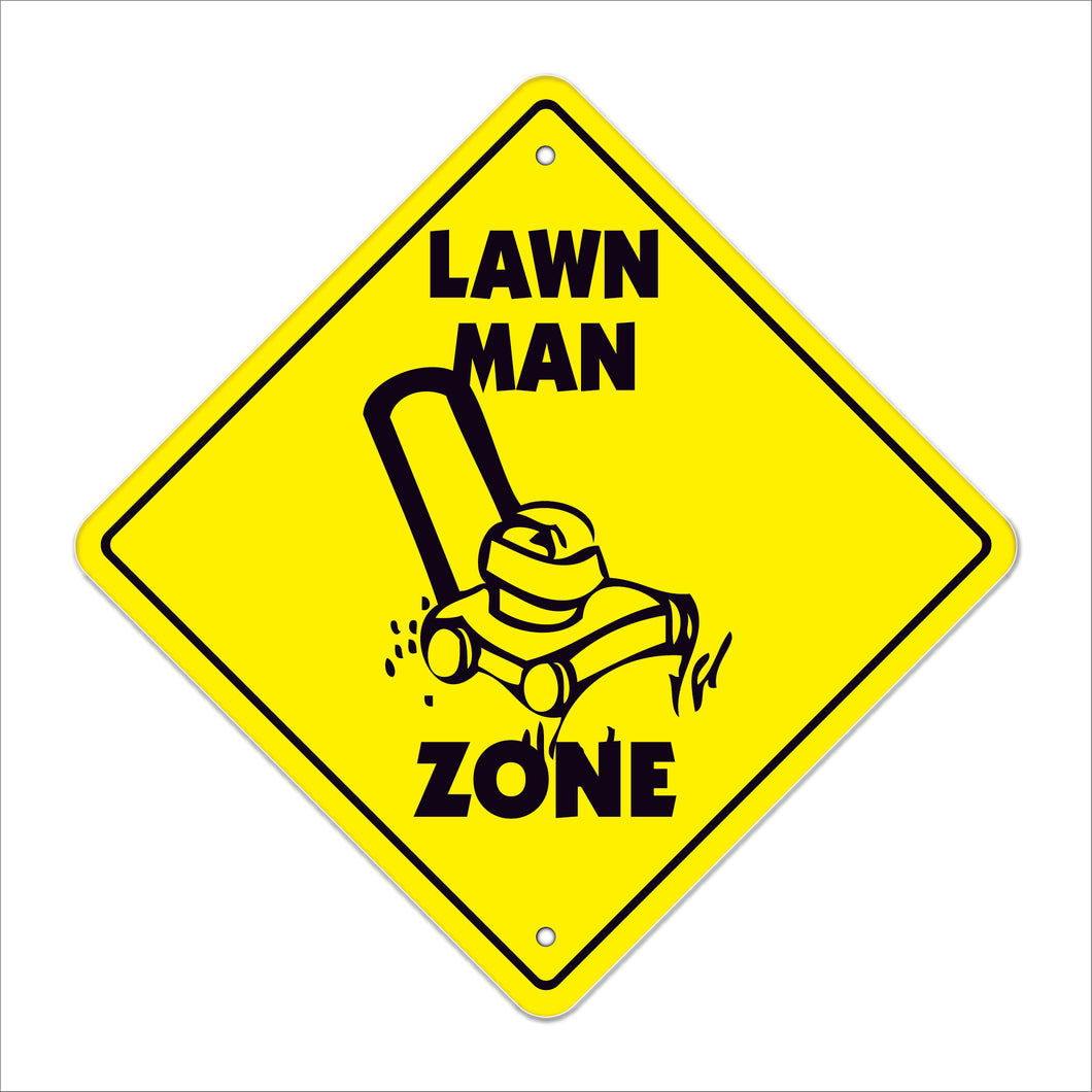 Lawn Man Crossing Sign