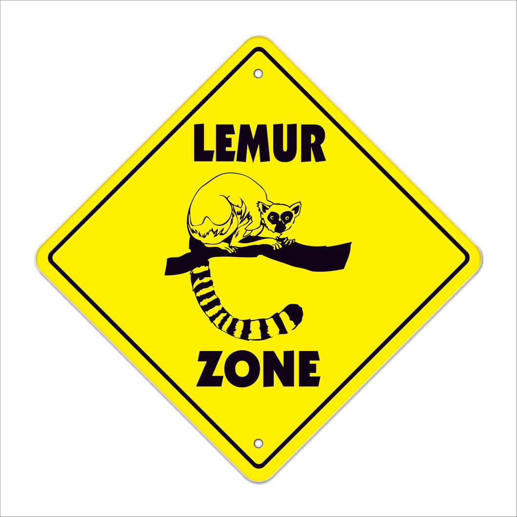Lemur Crossing Sign