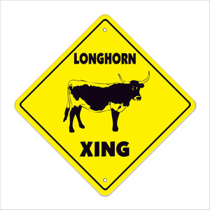Longhorn Crossing Sign
