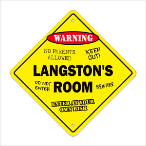 Langston's Room Sign