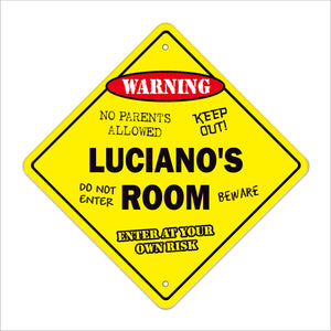 Luciano's Room Sign