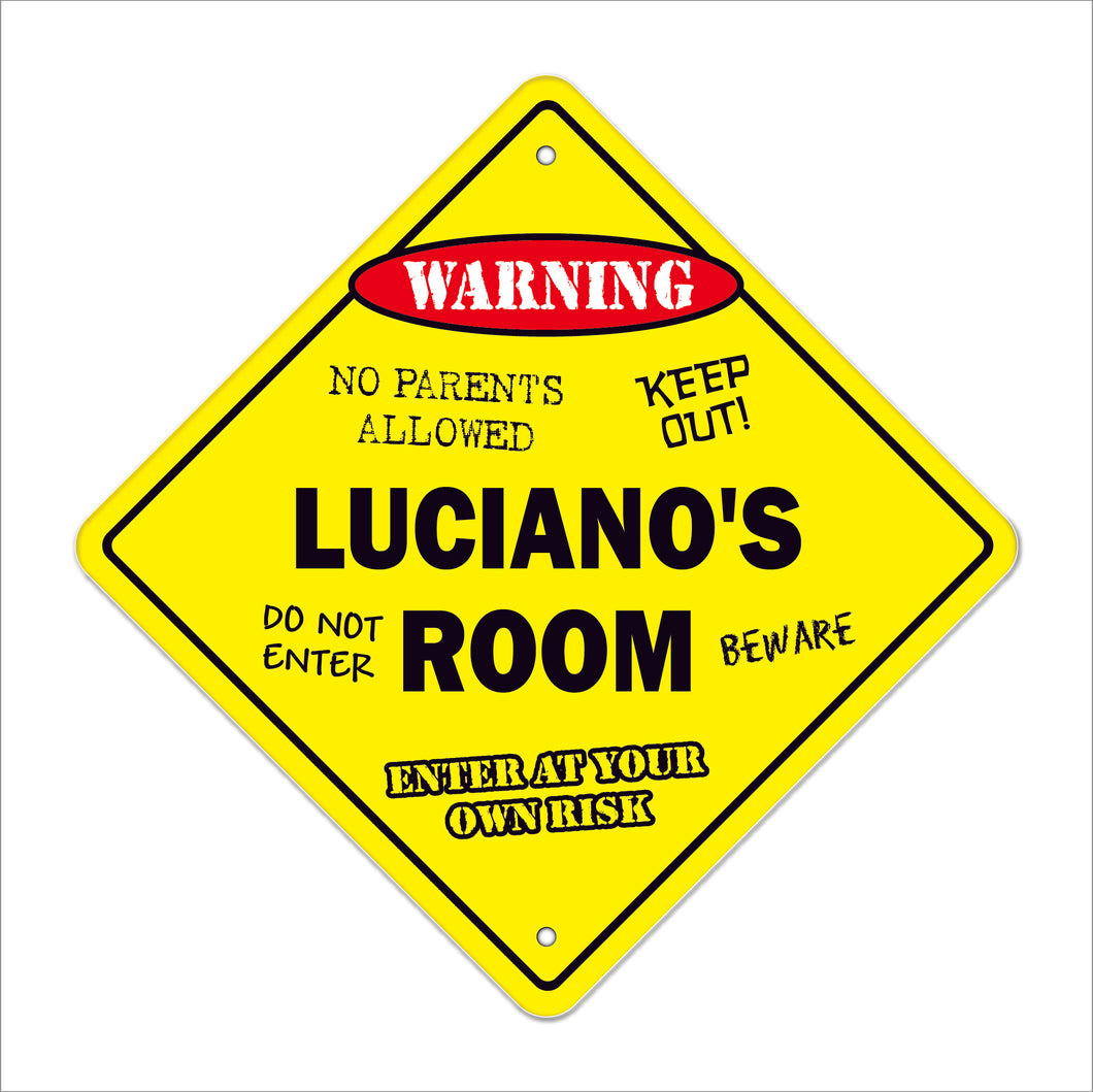 Luciano's Room Sign