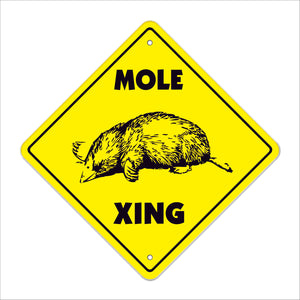 Mole Crossing Sign