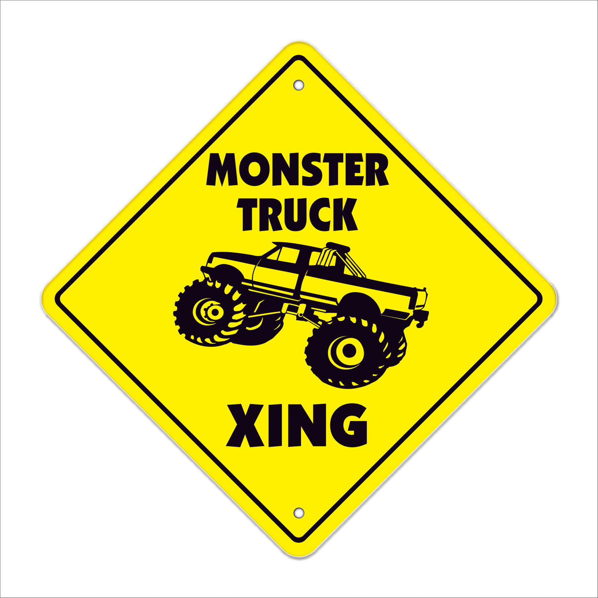 Monster Truck Crossing Sign