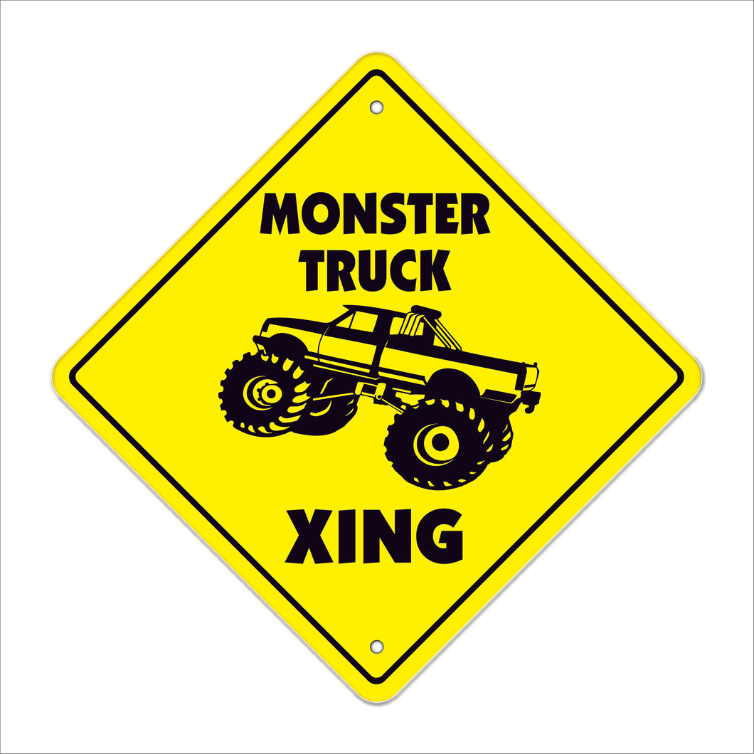 Monster Truck Crossing Sign