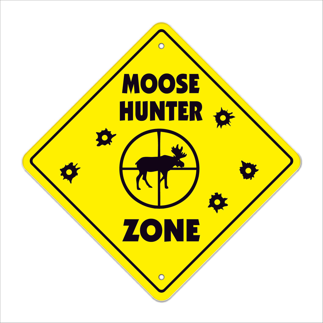 Moose Hunter Crossing Sign