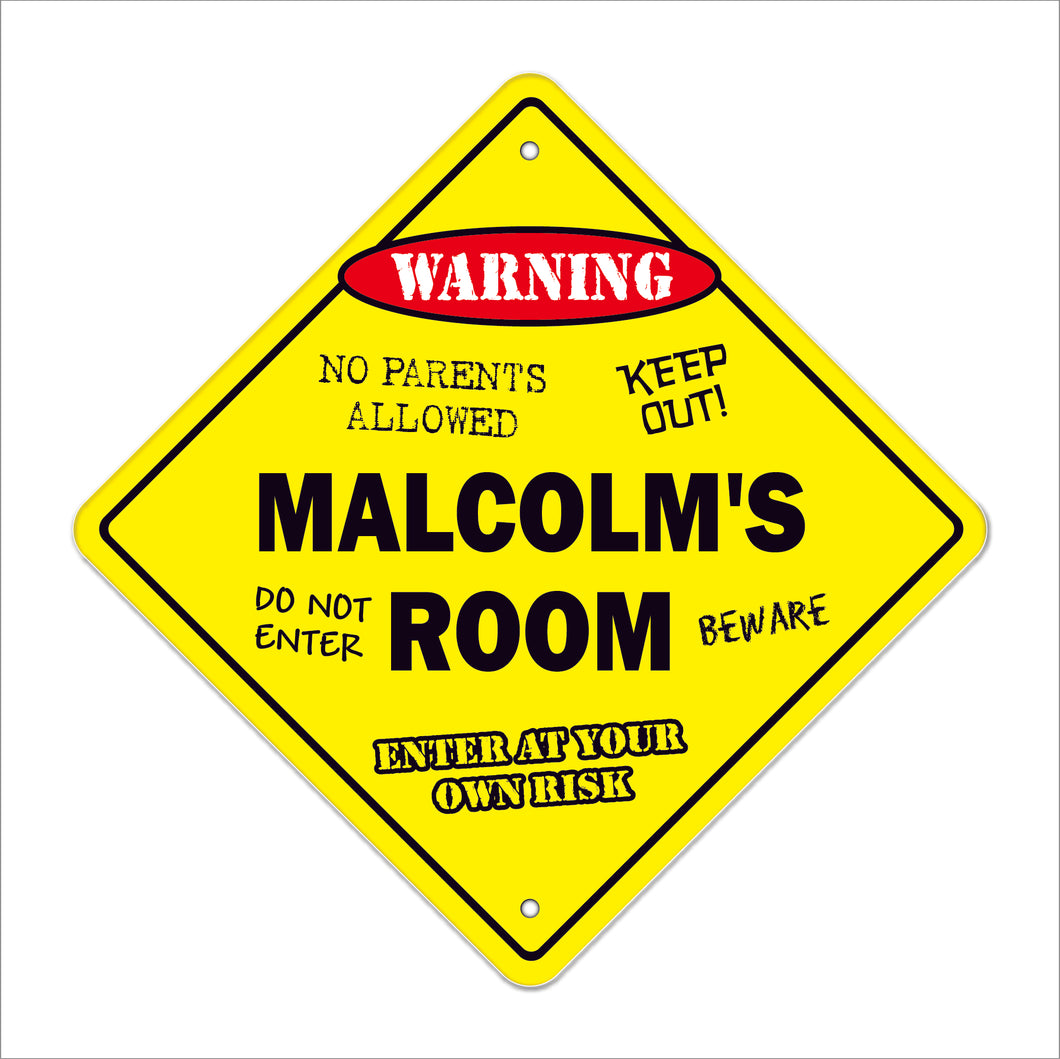 Malcolm's Room Sign