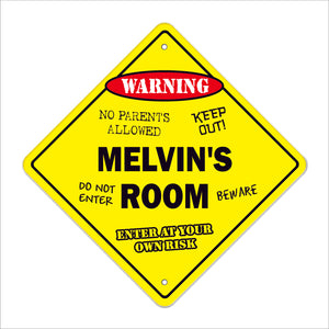 Melvin's Room Sign