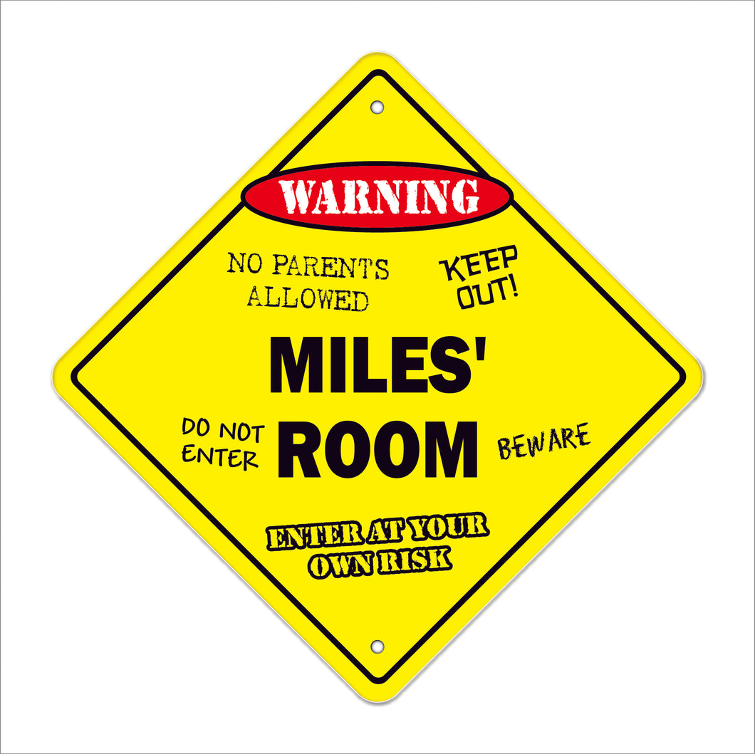 Miles' Room Sign