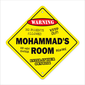 Mohammad's Room Sign