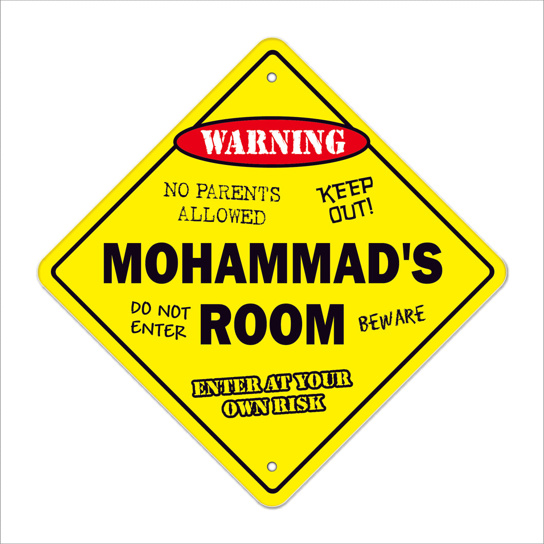 Mohammad's Room Sign