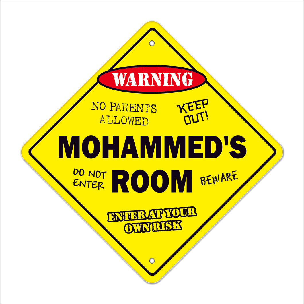 Mohammed's Room Sign