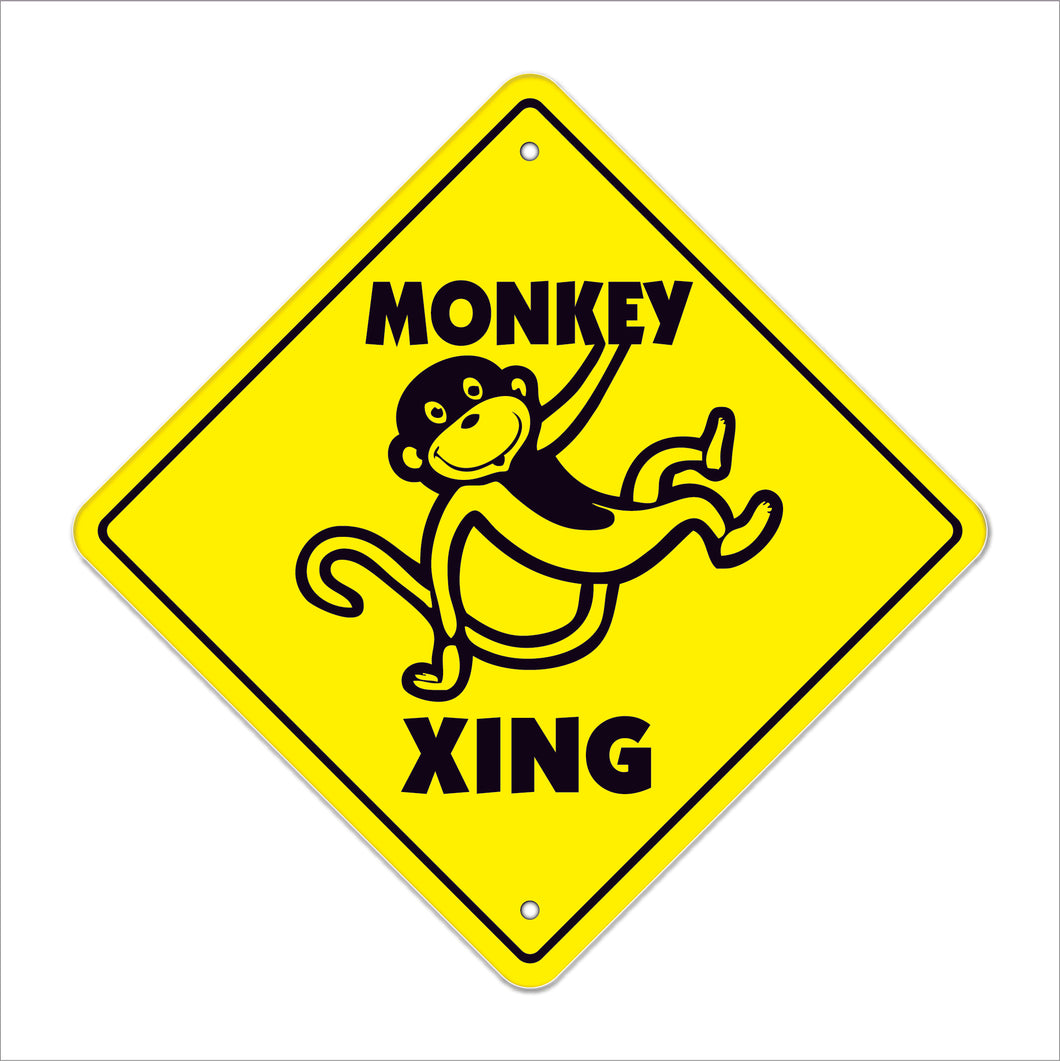 Monkey Crossing Sign