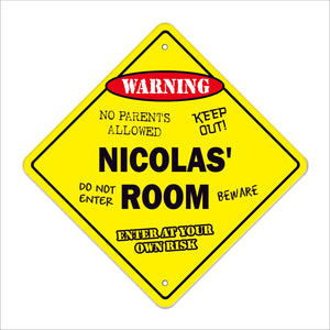 Nicolas' Room Sign