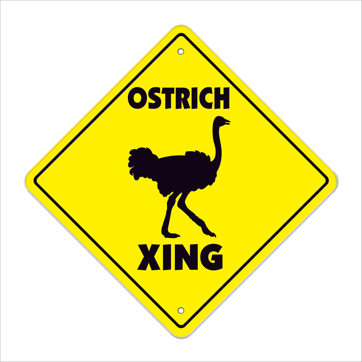 Ostrich Crossing Sign