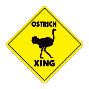 Ostrich Crossing Sign