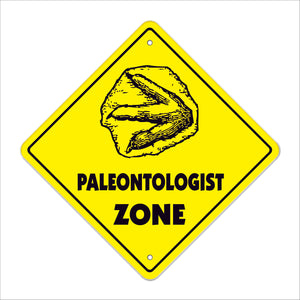 Paleontologist Crossing Sign