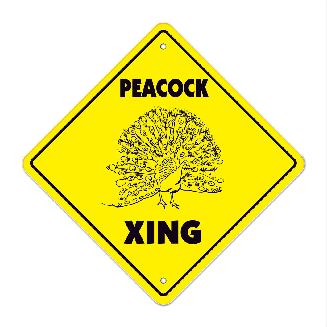 Peacock Crossing Sign