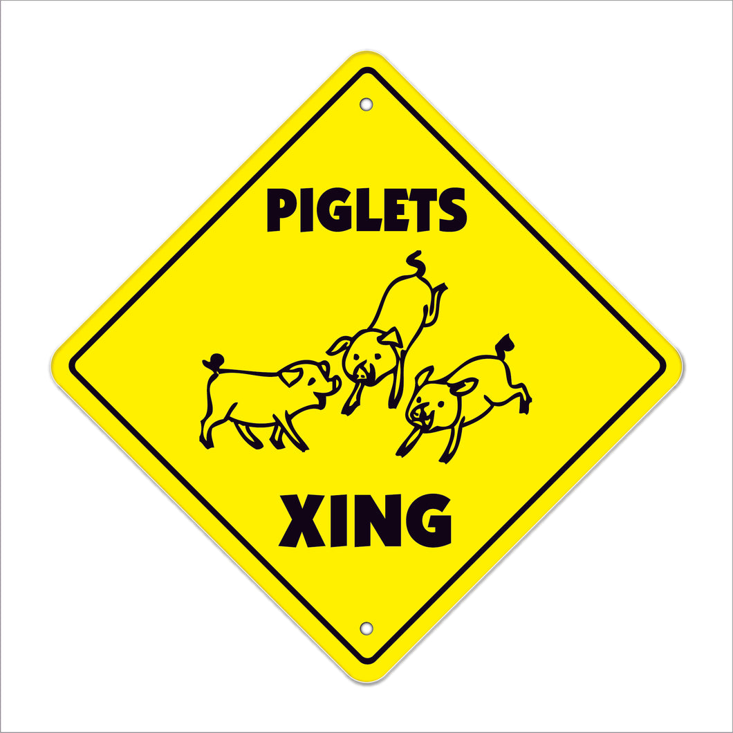 Piglets Crossing Sign