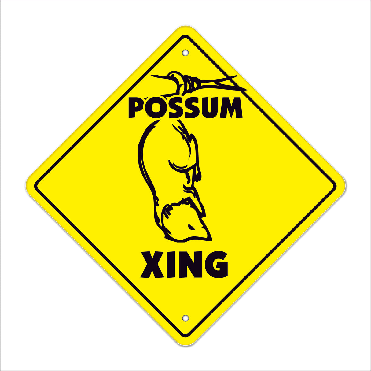 Possum Crossing Sign