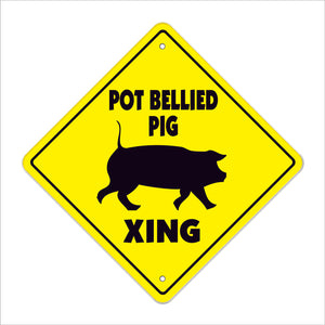 Pot Bellied Pig Crossing Sign