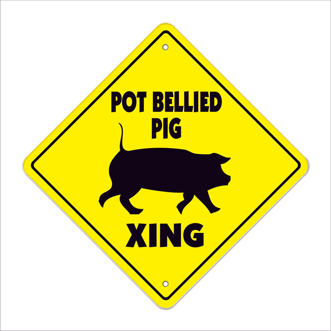 Pot Bellied Pig Crossing Sign