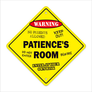 Patience's Room Sign