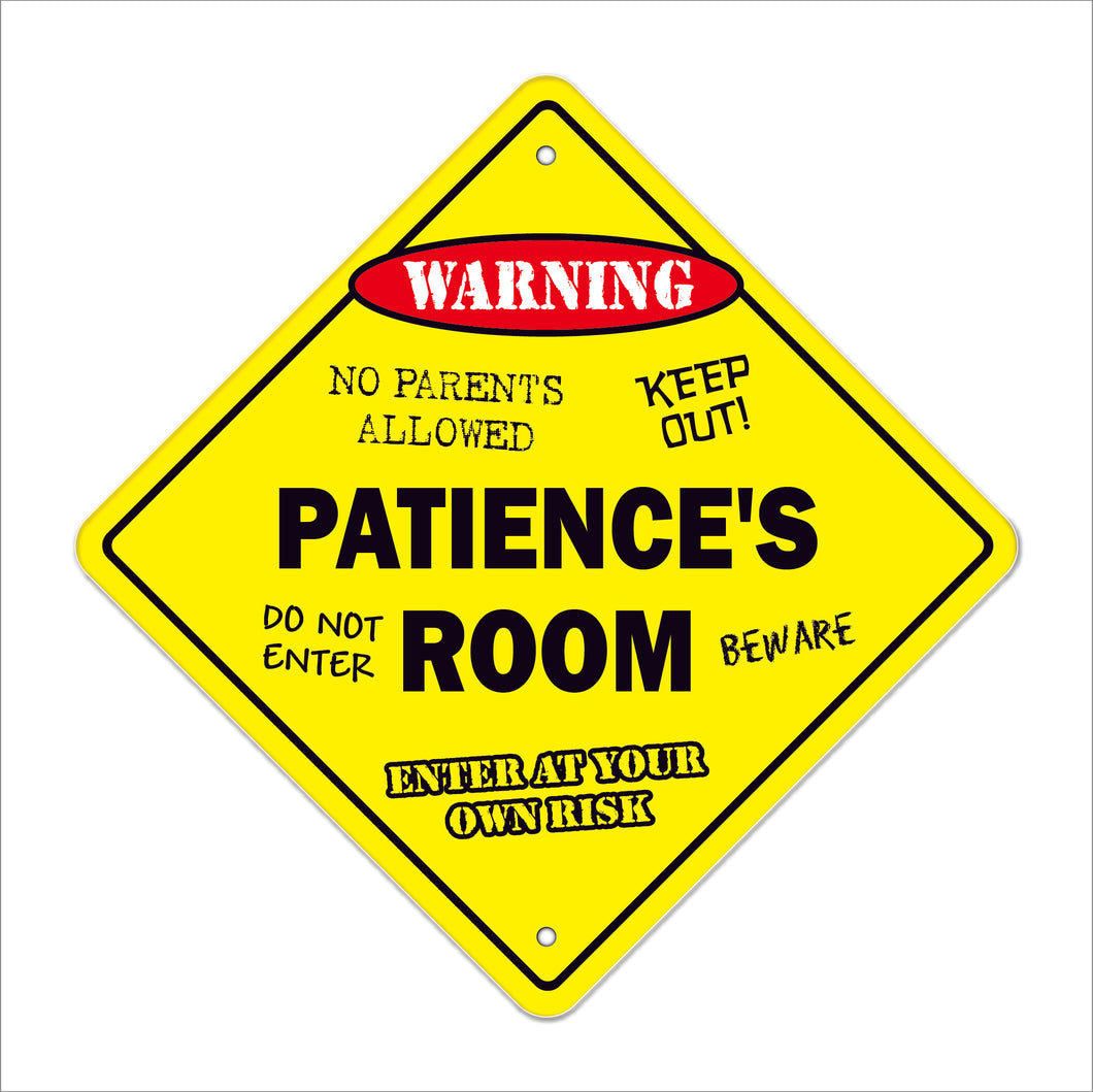 Patience's Room Sign