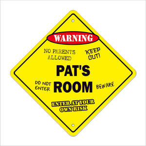 Pat's Room Sign