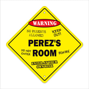 Perez's Room Sign