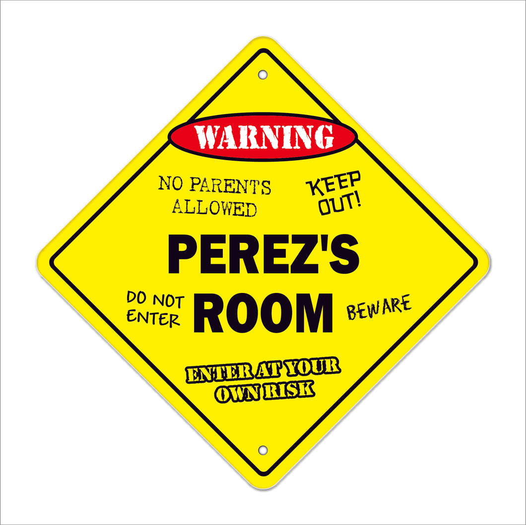 Perez's Room Sign